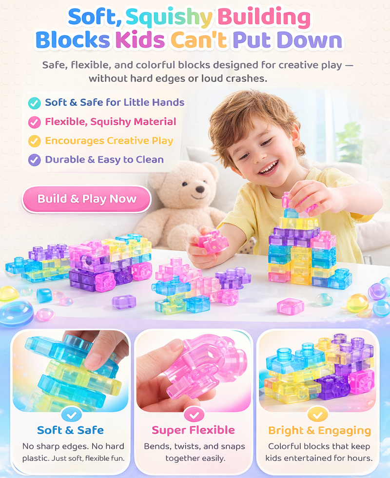 Gummy Blocks – Soft Building Blocks for Toddlers & Kids